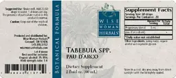 Label for Tabebuia Spp. Pau D'Arco