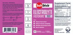 Label for SaltStick Electrolyte Fastchews Mixed Berry