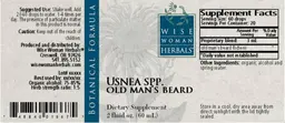 Label for Usnea Spp. Old Man's Beard