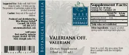 Label for Valeriana Off. Valerian