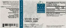 Label for Vitex Agn. Chaste Tree