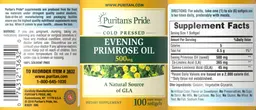 Label for Evening Primrose Oil 500 mg