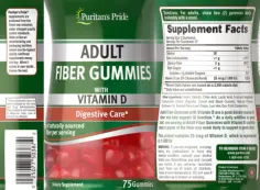 Label for Adult Fiber Gummies with Vitamin D