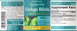Label for Ginkgo Biloba 60 mg