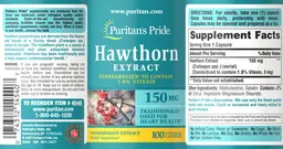 Label for Hawthorn Extract 150 mg