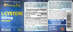 Label for L-Cysteine 500 mg