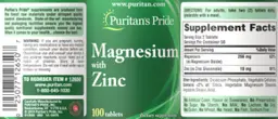 Label for Magnesium with Zinc