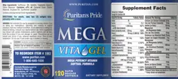 Label for Mega Vita Gel