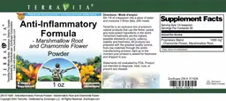 Label for Anti-Inflammatory Formula Powder