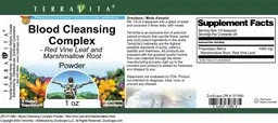 Label for Blood Cleansing Complex Powder