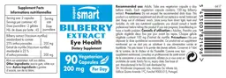 Label for Bilberry Extract 200 mg