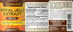 Label for Royal Jelly Extract