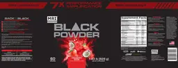 Label for Black Powder Pre-Workout Cocoberry Boom