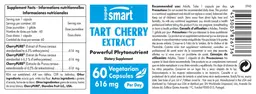 Label for Tart Cherry Extract 616 mg