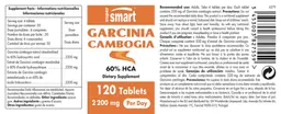 Label for Garcinia Cambogia 2200 mg