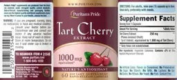Label for Tart Cherry Extract