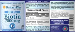 Label for Ultra Biotin 7500 mcg