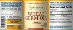 Label for Wheat Germ Oil 1130 mg
