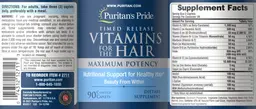Vitamins for the Hair Timed Release