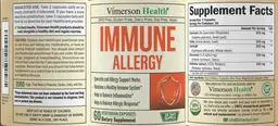 Label for Immune Allergy