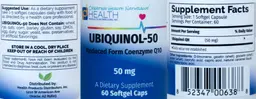 Label for Ubiquinol-50 50 mg