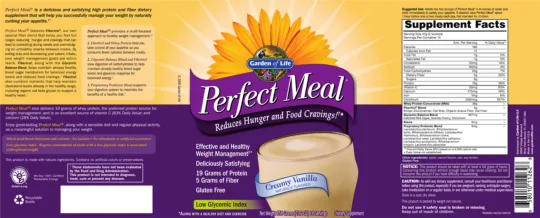 Label for Perfect Meal Creamy Vanilla