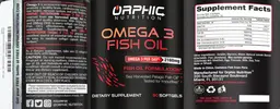 Label for Omega 3 Fish Oil 2160 mg
