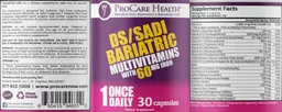 Label for DS/SADI Bariatric Multivitamins with 60 mg Iron