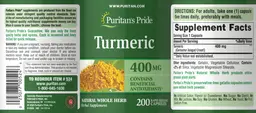 Label for Turmeric 400 mg