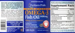 Label for Omega-3 Fish Oil 1400 mg