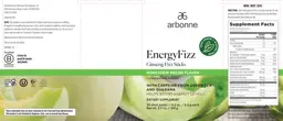 Label for EnergyFizz Honeydew Melon Flavor