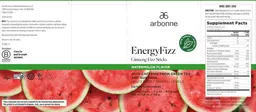 Label for EnergyFizz Watermelon Flavor