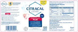 Label for Citracal Maximum Plus