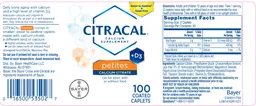 Label for Citracal Petites Calcium Citrate