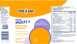 Label for Teens Multi+ Immunity Defense
