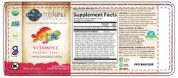 Label for Vitamin C Organic Spray Cherry-Tangerine Flavor