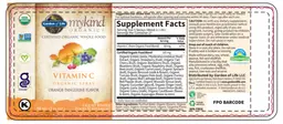 Label for Vitamin C Organic Spray Orange-Tangerine Flavor