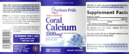 Label for Coral Calcium 1500 mg