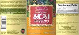 Label for Acai 3000 mg