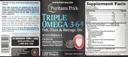 Label for Triple Omega 3-6-9