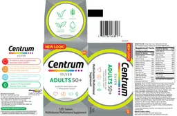 Label for Centrum Silver Adults 50+