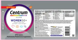 Label for Centrum Silver Women 50+