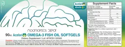 Label for Accelon Omega-3 Fish Oil Softgels