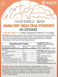 Label for Availom High DHA Powder