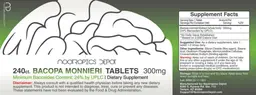 Label for Bacopa Monnieri Tablets 300 mg