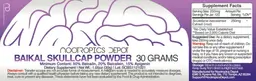 Label for Baikal Skullcap Powder