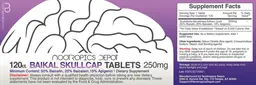 Label for Baikal Skullcap Tablets 250 mg