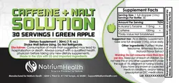 Label for Caffeine + Nalt Solution Green Apple