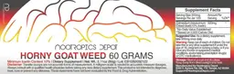 Label for Horny Goat Weed