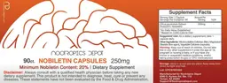 Label for Nobiletin Capsules 250 mg